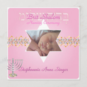 PixDezines brit shalom/foto lijst+sterstars Kaart