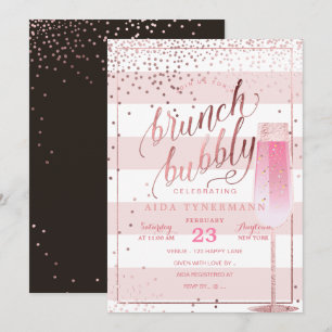 PixDezines Bruch+Bubble Faux Roos Gold Confetti Kaart