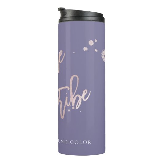 PixDezines Bruid Tribe Blush Modern Script Thermosbeker (Geroteerd rechts)