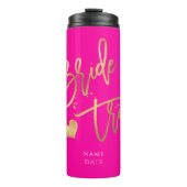 PixDezines Bruid Tribe Faux Gold Modern Script Thermosbeker (Voorkant)