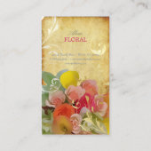 PixDezines Bruidsboeket, bloemisten/vintage Visitekaartje (Achterkant)