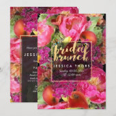 PixDezines Bruidsbrunch Pioenen/Calla Lily Kaart (Voorkant / Achterkant)