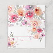 PixDezines Bruidsuitnodiging Waterverf Lente Bloem (Buitenkant ongevouwen)