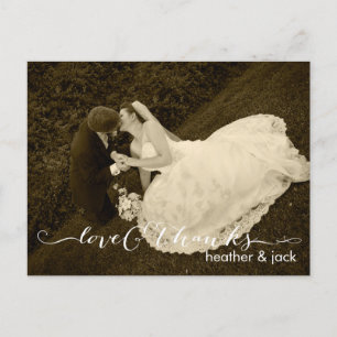 PixDezines bruiloft Dank u Briefkaart