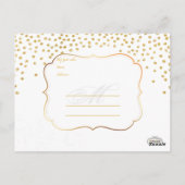 PixDezines bruiloft dank u / gouden confetti Briefkaart (Achterkant)