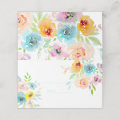 PixDezines Bruiloft Watercolor Lente Bloemen (Buitenkant ongevouwen)