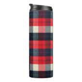 PixDezines Buffalo Plaid, Lumber Jack Monogram Thermosbeker (Geroteerd rechts)