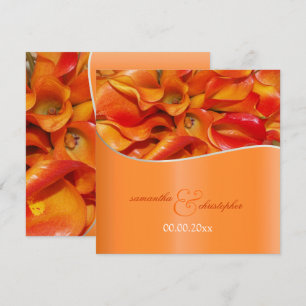 PixDezines BURNT ORANJE CALLA LILY INVITATIONS Kaart