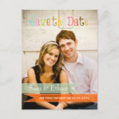 PixDezines carte de sauvegarde seafoam+orange (Devant)