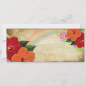 PixDezines Carte d'embarquement vintage/hibiscus (Dos)