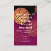 PixDezines Cartes de basket/do-it-yourself couleur (Dos)