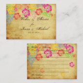 PixDezines Cartes de conseil Hibiscus Vintages (Devant / Derrière)