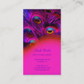 PixDezines cartes de visite de plumes Peacock (Dos)