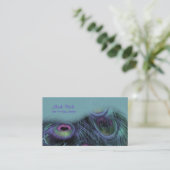 PixDezines cartes de visite de plumes Peacock (Debout devant)