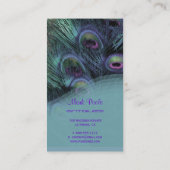 PixDezines cartes de visite de plumes Peacock (Dos)