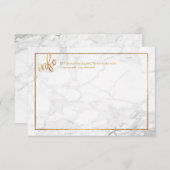 PixDezines CARTES D'INFORMATION/MARBLE+FAUX GOLDI (Devant / Derrière)