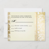 PixDezines Cartes RSVP Fidora Damask, 5x7 requis (Dos)