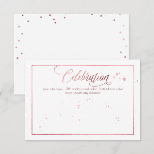 PixDezines Celebration, verblind/Faux Roos Gold Kaart