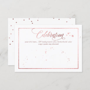 PixDezines Celebration, verblind/Faux Roos Gold Kaart