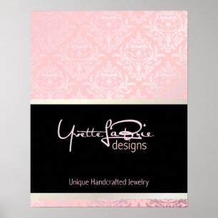 PixDezines Céline Damask, Rosequartz + Roze Poster