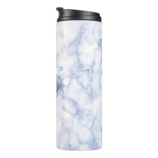 PixDezines CERULEAN BLUE MARBLE Thermosbeker (Geroteerd rechts)