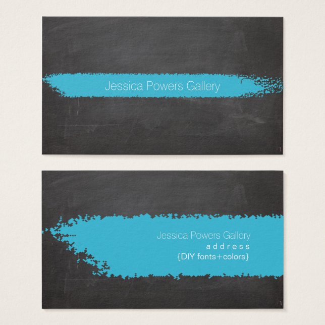 PixDezines Chalkboard/Aqua Blue Chalk (Devant & derrière)