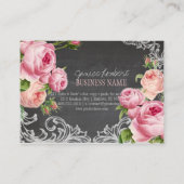 PixDezines Chalkboard+ Rozen Visitekaartje (Achterkant)