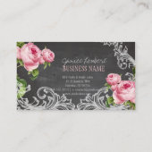PixDezines Chalkboard+ Rozen Visitekaartje (Achterkant)