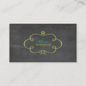 PixDezines chalkboard+scrolls lijst Visitekaartje (Achterkant)