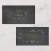 PixDezines chalkboard+scrolls lijst Visitekaartje (Voorkant / Achterkant)