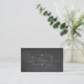PixDezines chalkboard+scrolls lijst Visitekaartje (Staand voorkant)
