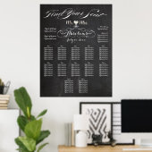 PixDezines Chalkboard vind uw zitplaats/zitplaatsk Poster (Thuiskantoor)