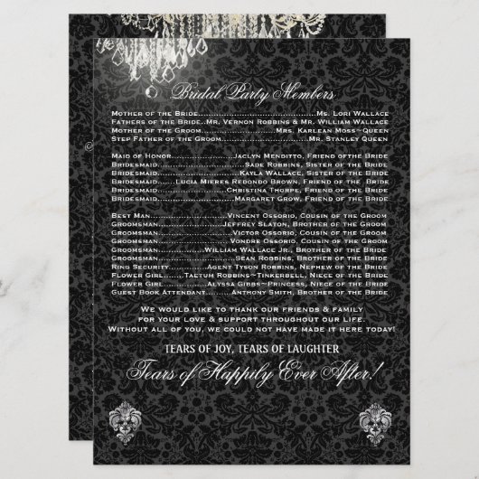 PixDezines chandelier/desiree damask/programme Programma (Voorkant / Achterkant)