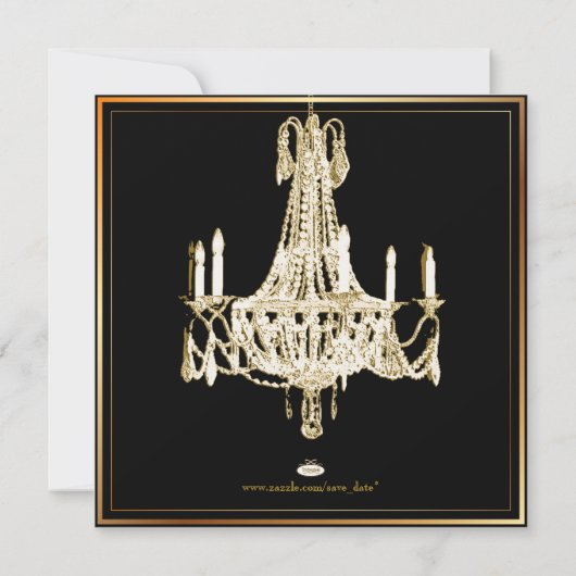 PixDezines chandelier/save date/diy background Save The Date (Achterkant)