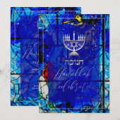 PixDezines Chanoeka, Glas in lood Kaart (Voorkant / Achterkant)