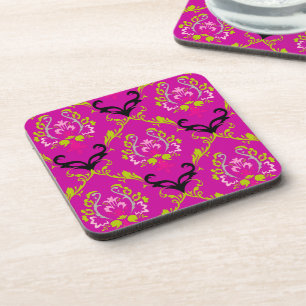 PixDezines Chantal Damask/DIY achtergrondkleur Drankjes Onderzetter