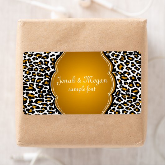 PixDezines cheetah / DIY achtergrond kleur! Etiket (Insitu)