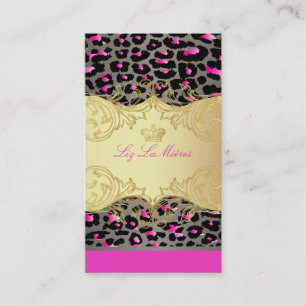 PixDezines cheetah spots/diy achtergrond kleur Visitekaartje