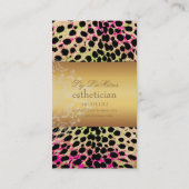 PixDezines cheetah+zebra Visitekaartje (Achterkant)