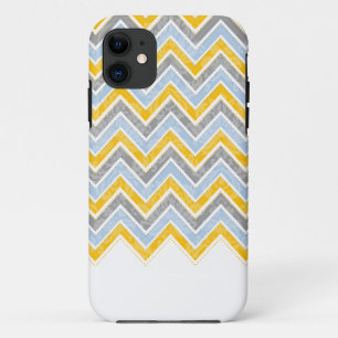 PixDezines Chevron Blue+Yellow iPhone 11 Hoesje