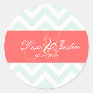 PixDezines chevron/diy kleuren Ronde Sticker