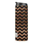 PixDezines Chevron/Faux Metallic Copper Thermosbeker (Geroteerd rechts)