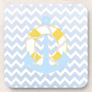 PixDezines chevron/nautische/watercolor ontwerp Drankjes Onderzetter