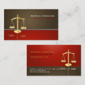 PixDezines CHIC ATTORNEY/BROWN+RED Visitekaartje (Voorkant / Achterkant)