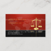 PixDezines CHIC ATTORNEYS/GRAPHITE+RED Visitekaartje (Achterkant)