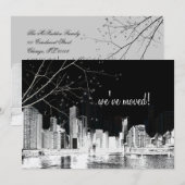 PixDezines Chicago aan het Meer/verhuisbericht Aankondiging (Voorkant / Achterkant)