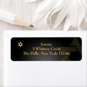 PixDezines Classic Bar Mitzvah/black+gold Etiket (Insitu)