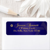 PixDezines Classic Bar Mitzvah/blue+gold Etiket (Insitu)