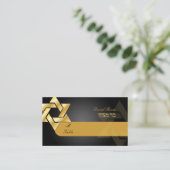 PixDezines Classic mitzvah carte place/noir+or (Debout devant)