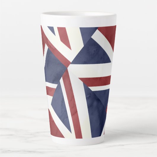 PixDezines Collage Union Jack Latte Mok (Voorkant)